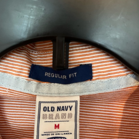 Orange & white striped button up - Picture 4 of 6